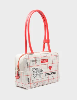 Unique Edge Modern Finish 121 Shoulder Bag Cream Leather - Lovestitch Design