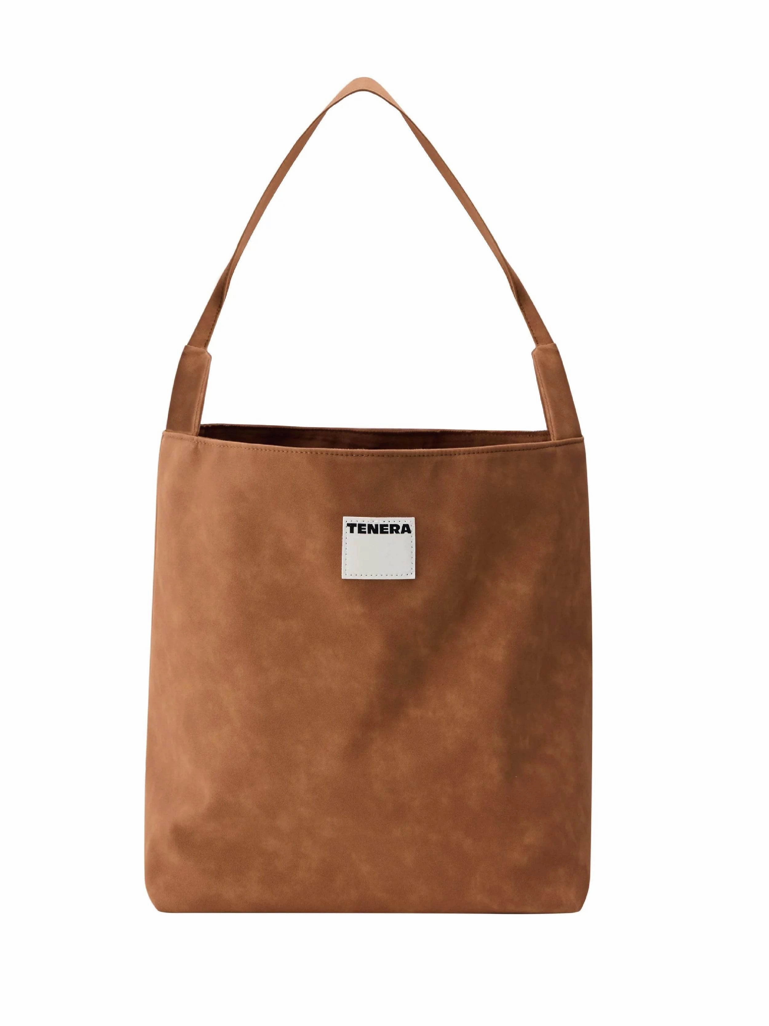 (Washed Brown)Bucket Tote Bag-TENERA Vintage Collection Functional Piece Quality craftsmanship