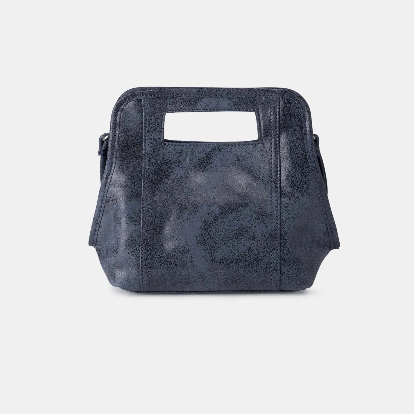 Sleek Modern Shape Designed to provide easy access to your essentials Ace Crossbody in Buffed Leather - Indigo Sky