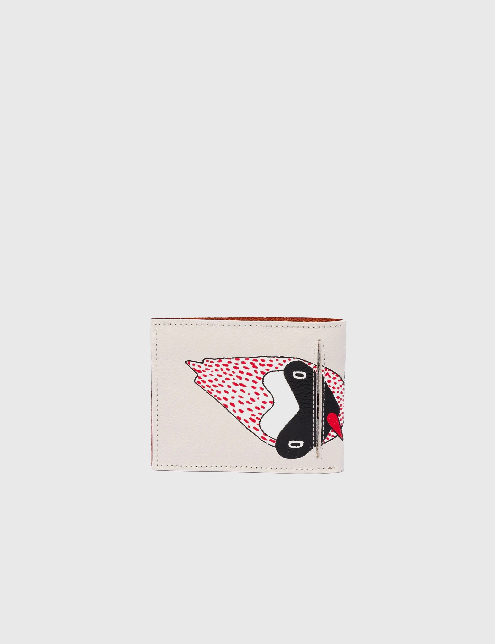 Active Lifestyle Felicia Cream Leather Bifold Wallet  - Preppy Bird Print Hands Free