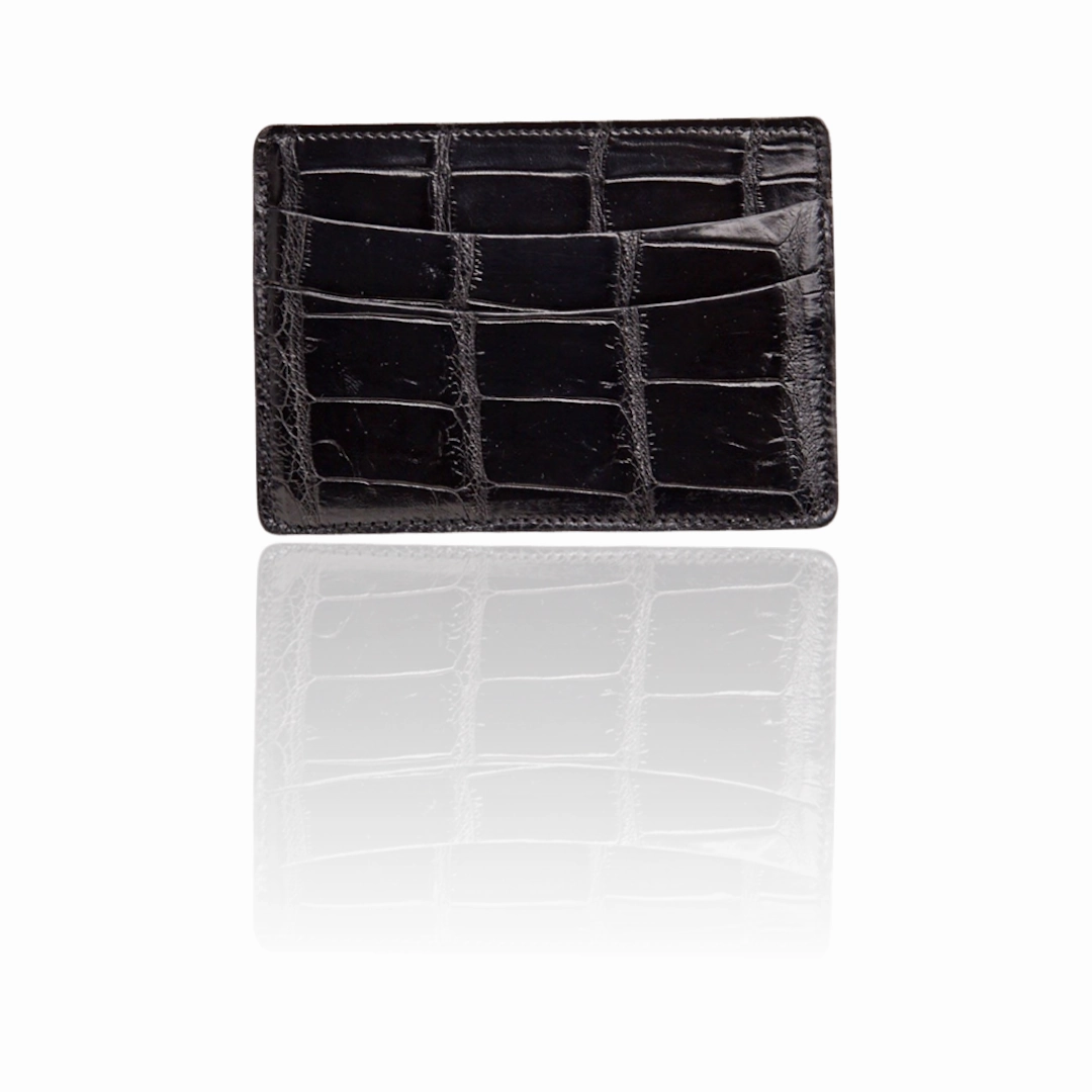 Credit Card Case - Black Croc Practical Companion Secure Storage
