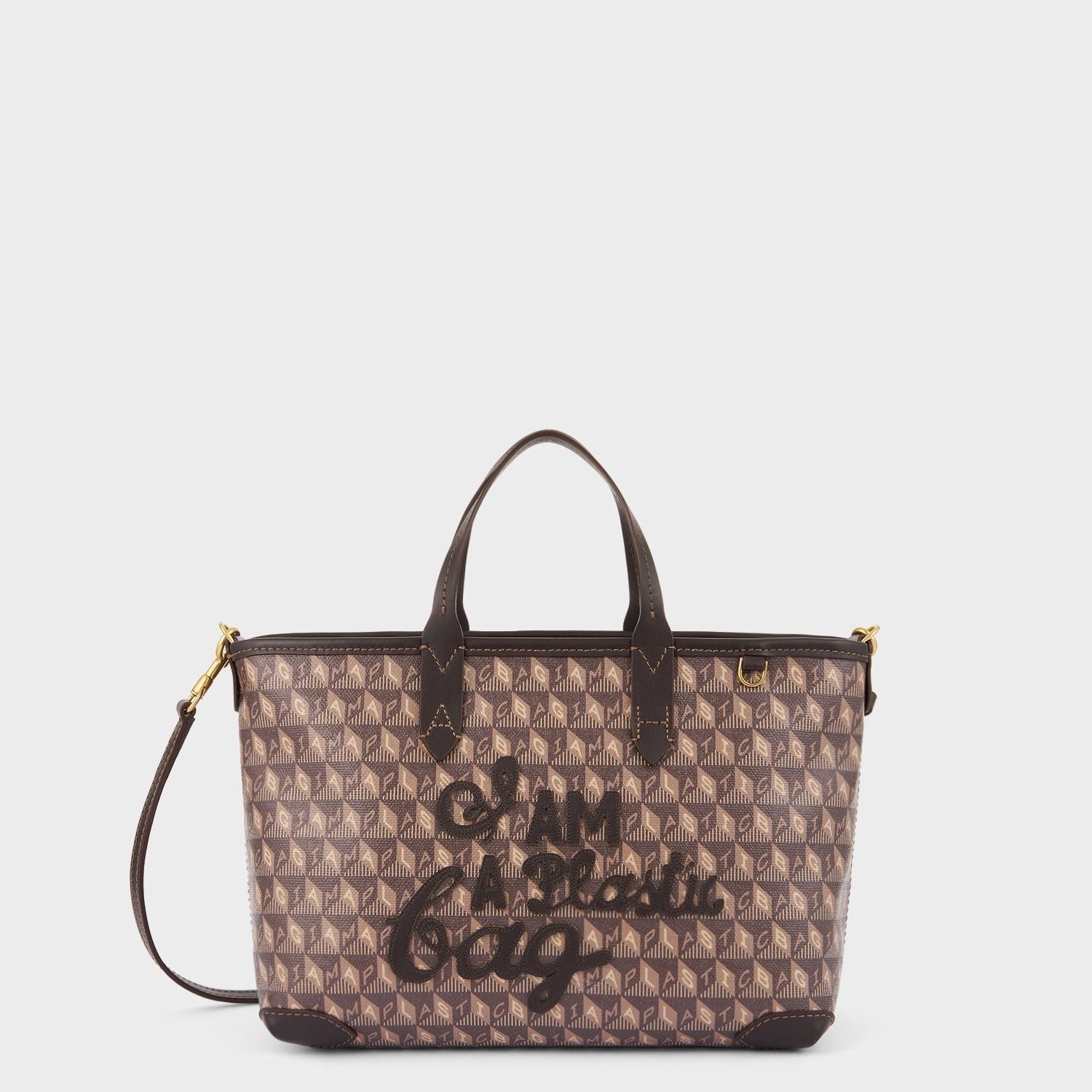 Urban Lifestyle I Am A Plastic Bag XS Zipped Motif Cross-body Tote