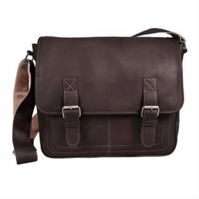 Comfort Gear Compact Travel Adventurer Leather Messenger Bag
