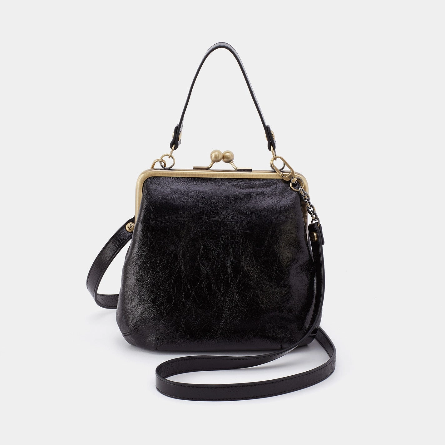 Everyday Comfort Comfort Carry Gear Alba Crossbody in Polished Leather - Black