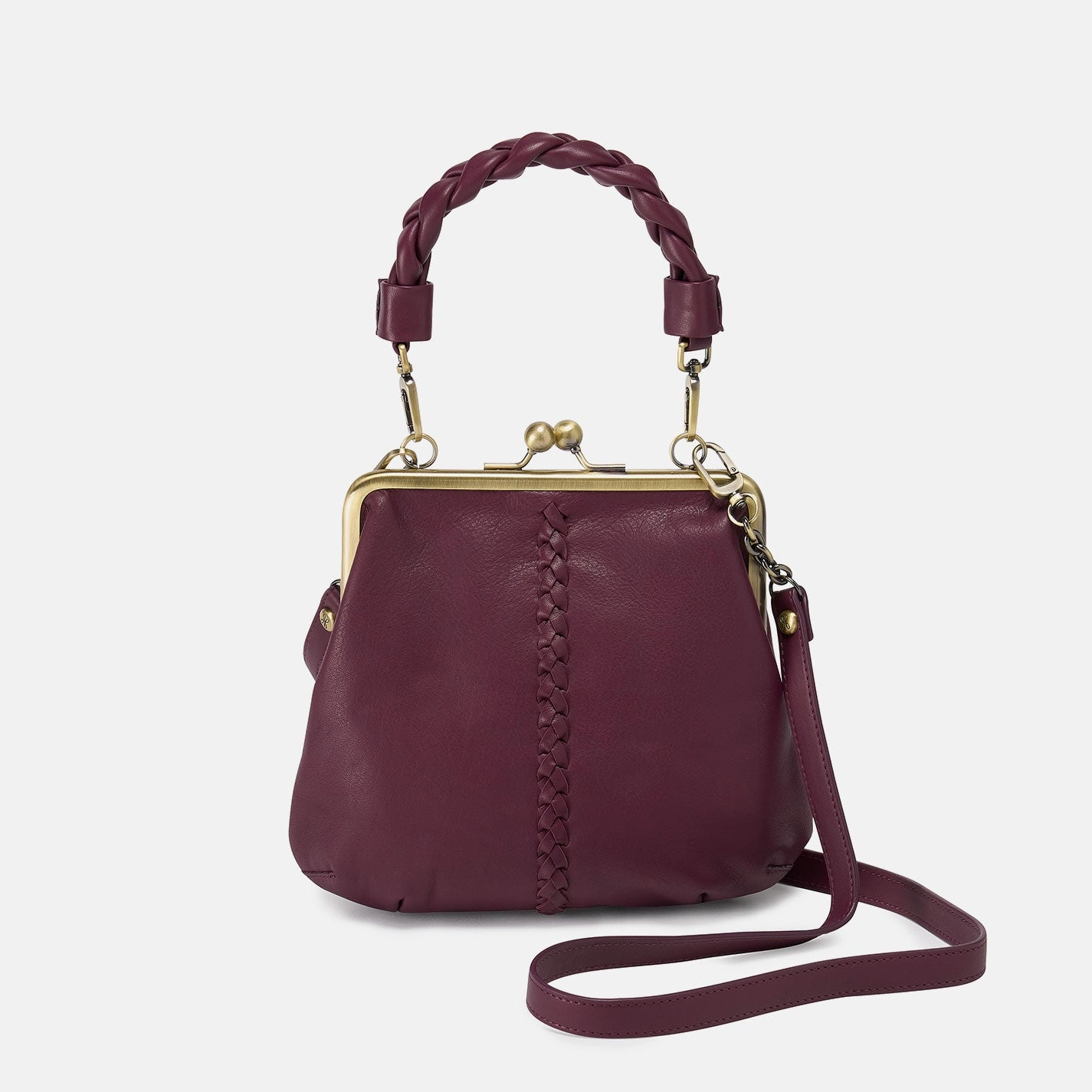 Alba Crossbody In Smooth Leather - Cordovan Practical Companion Water Resistant