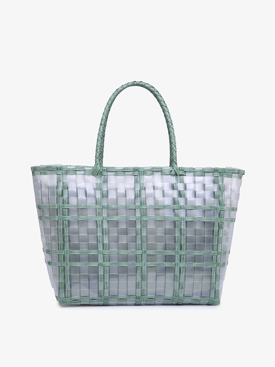 Alexandria Plastic Tote Textured Surface Evening Style