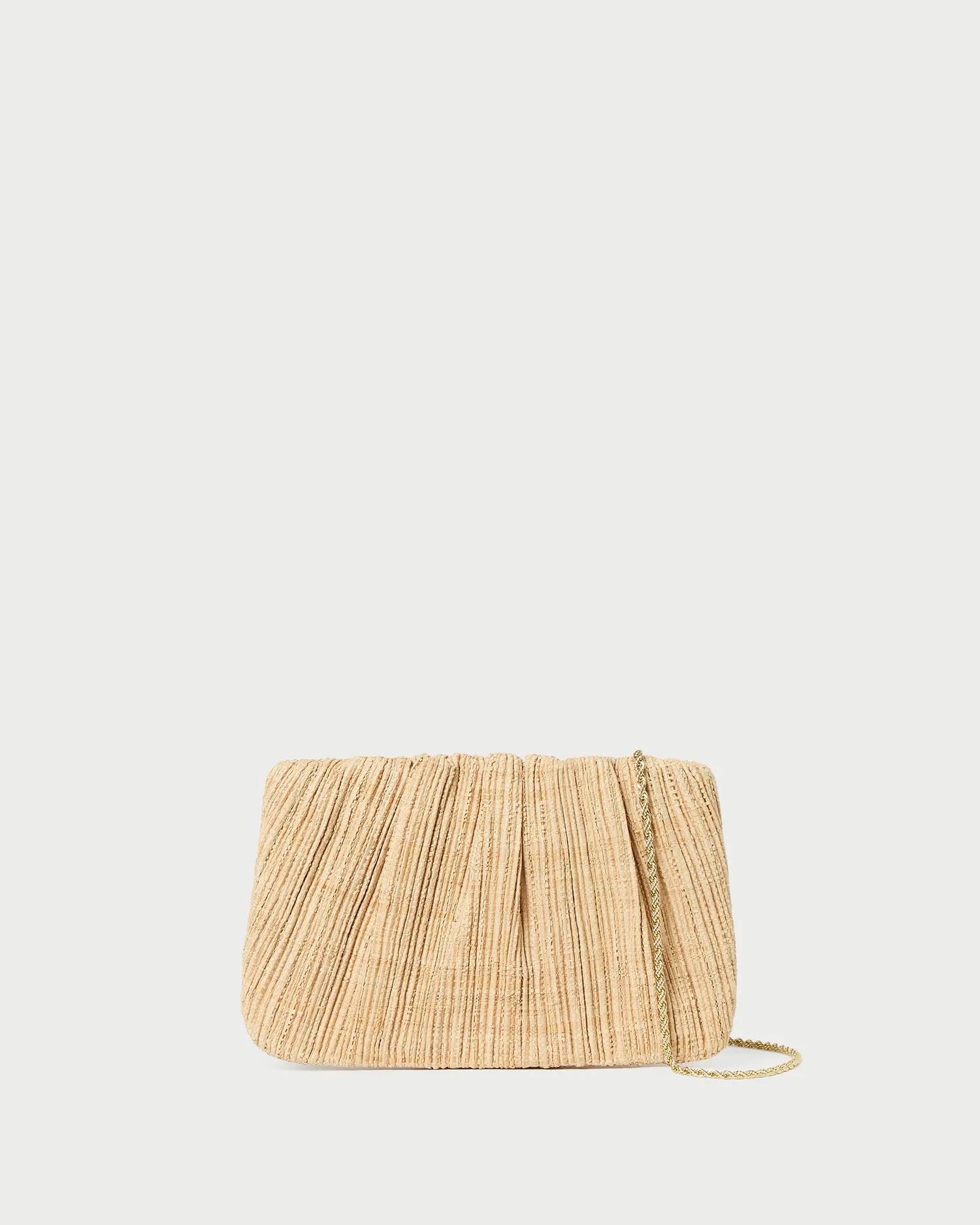 Brit Natural Flat Pleated Clutch Delicate Formal Purse