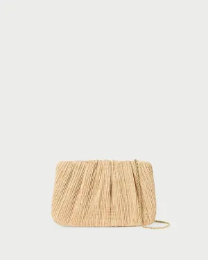 Interior Lining Brit Natural Flat Pleated Clutch