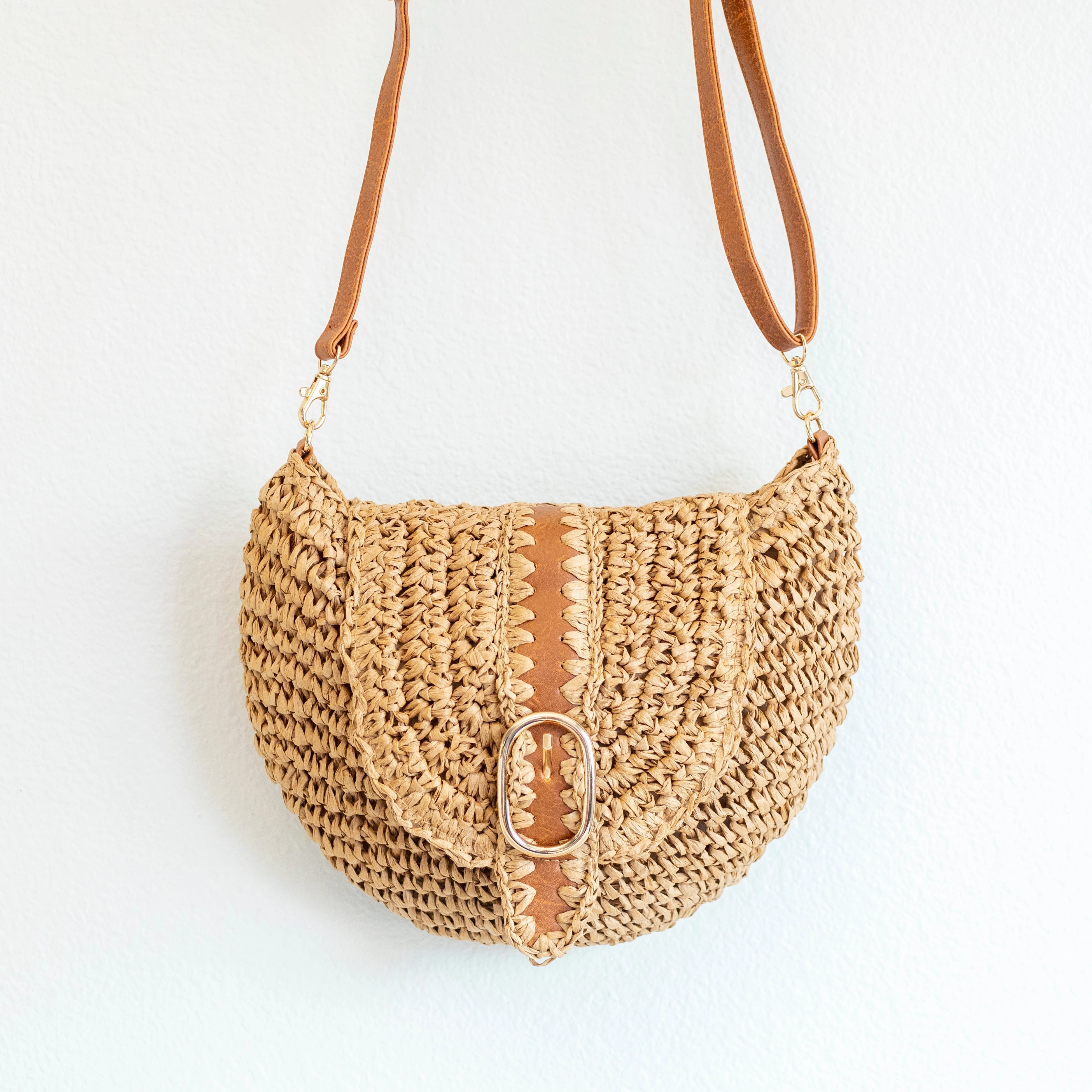 Elena Handbags Straw Woven Crossbody Bag Minimal Everyday Minimalist Aesthetic