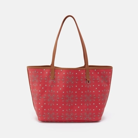 Fashion Comfort Versatile Storage All That Tote In Coated Canvas - Red Journey Bandana