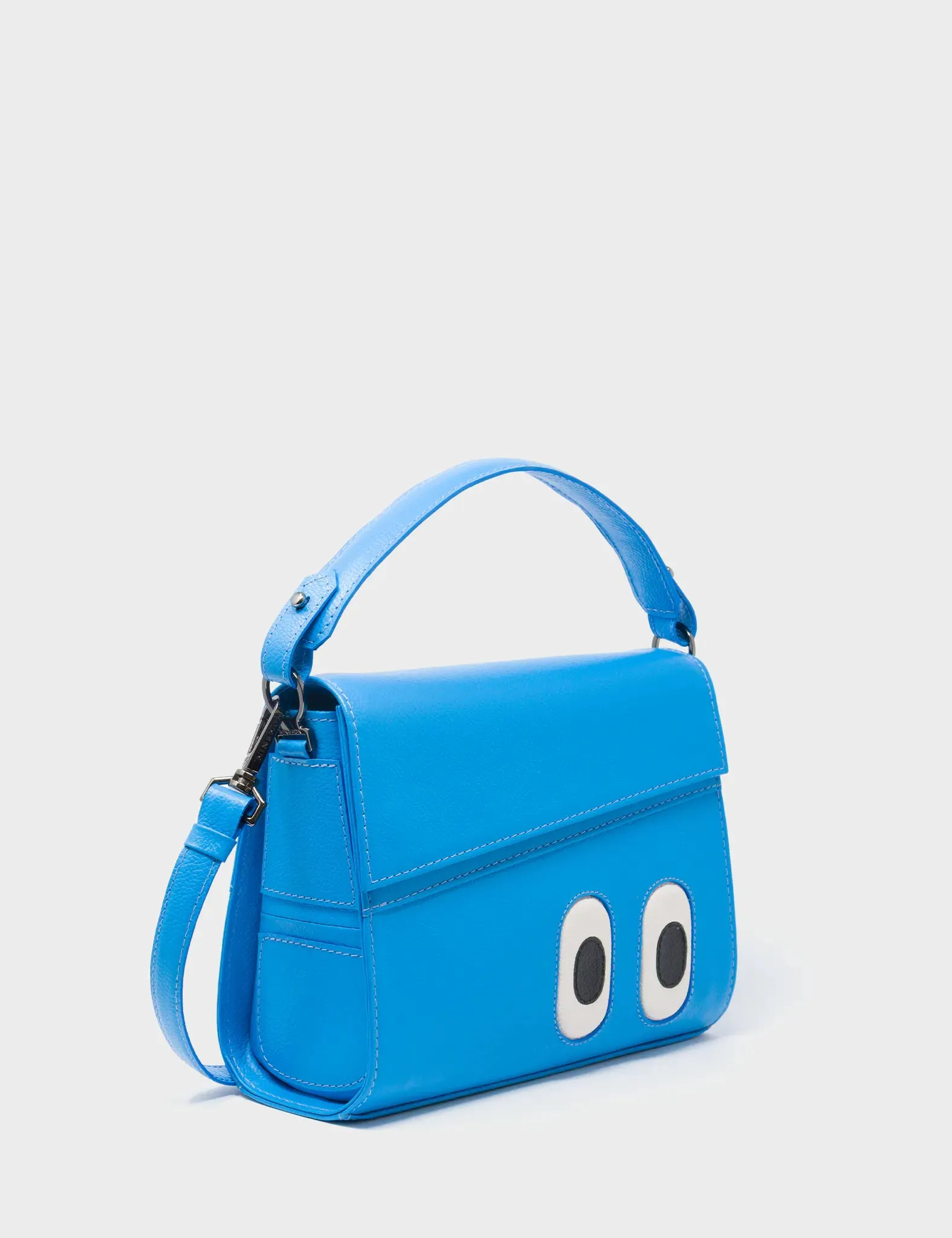 Anastasio Mini Crossbody Handbag Ibiza Blue Leather - Look Up ?? Fashion Outfit