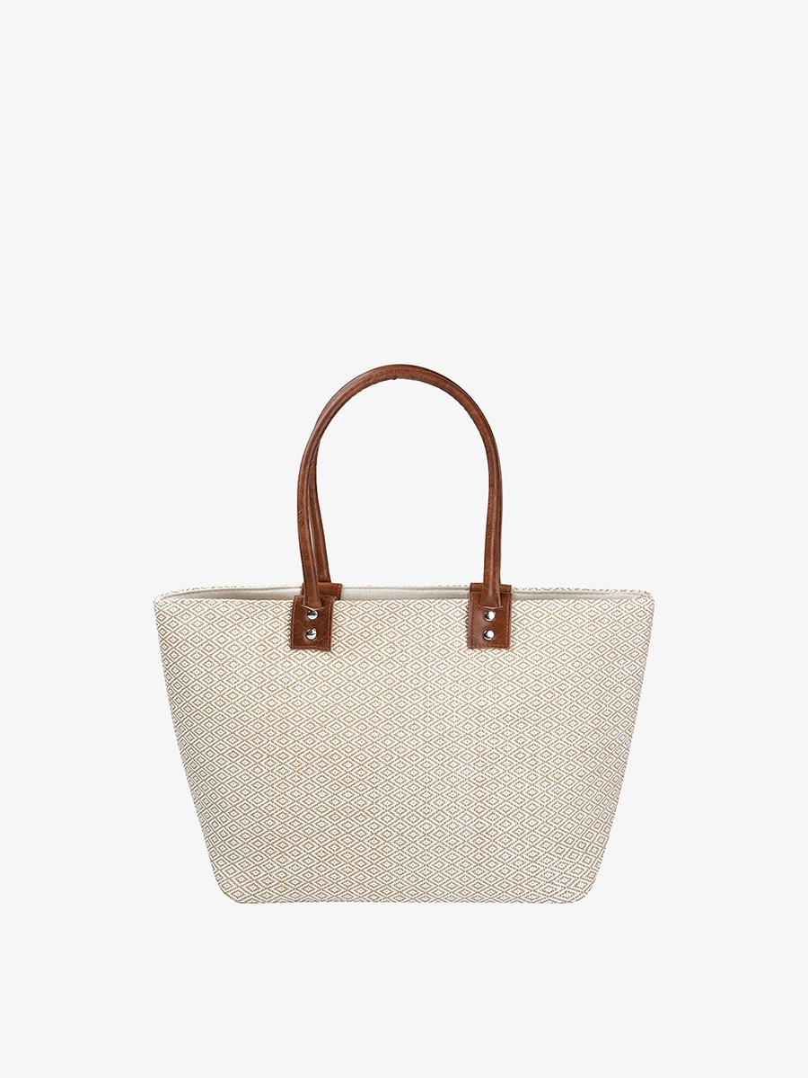 Party Glam High Fashion Angelica Vegan Aztec Straw Tote