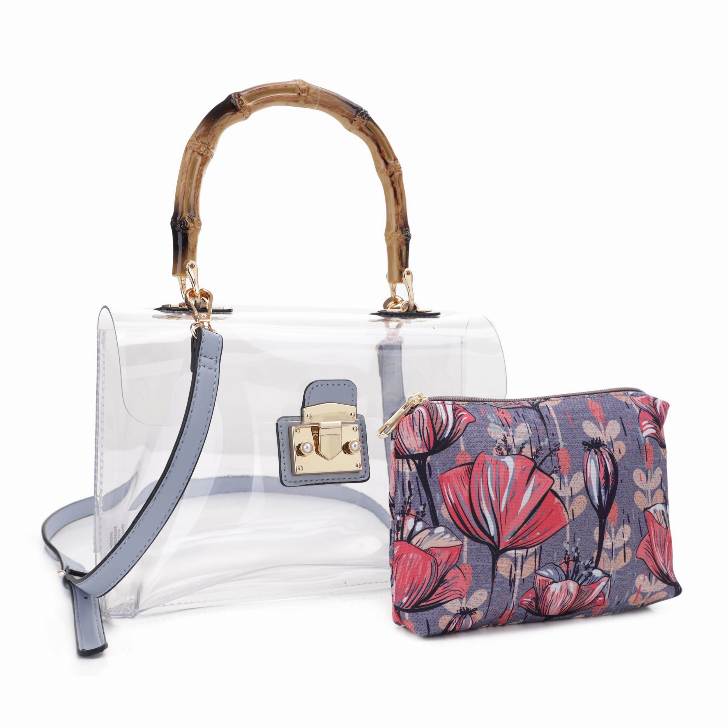 Aria Clear Crossbody Set Sleek Appearance