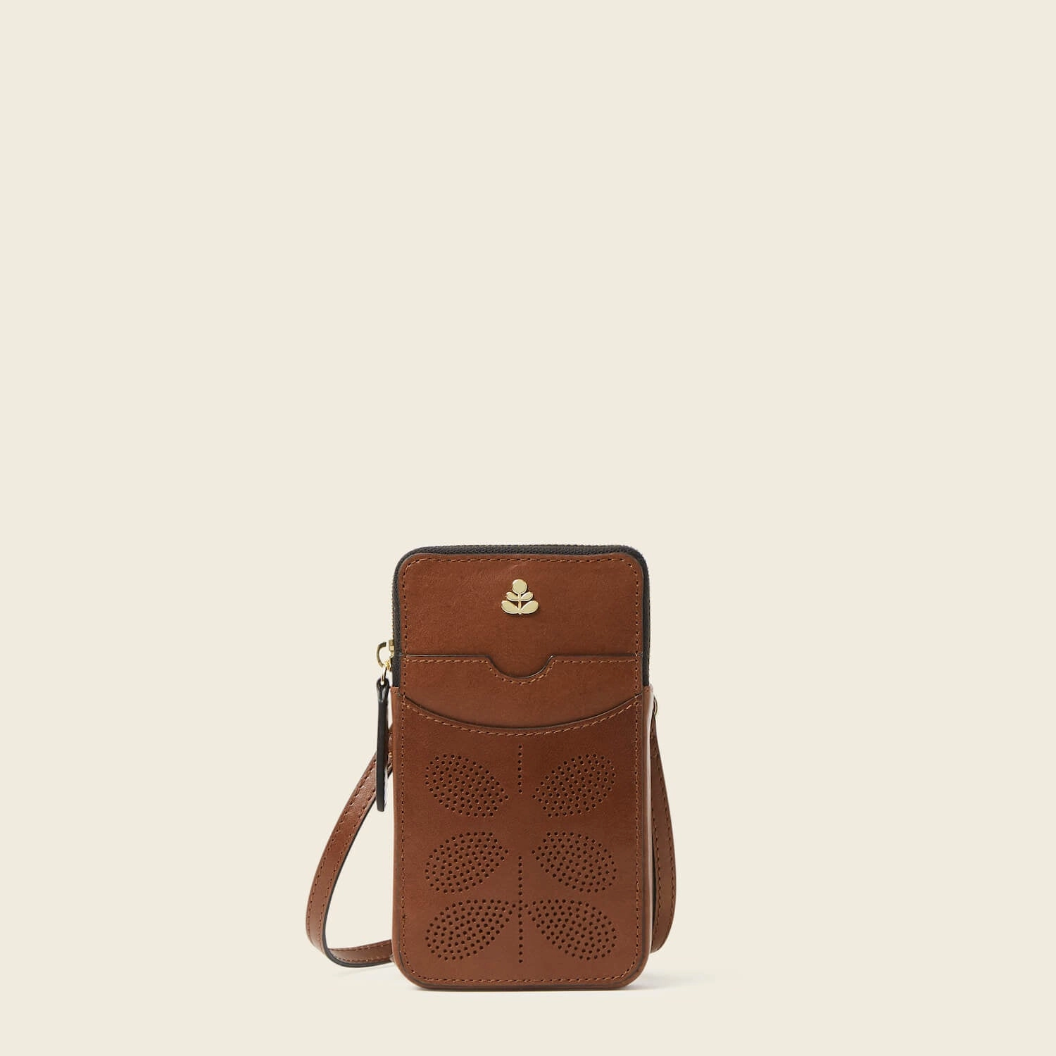 Workday Essential Ariel Phone Case - Tan Punched Flower