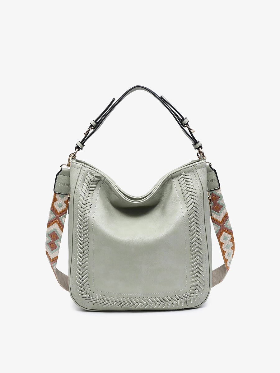 Simple Elegance Polished Detail Aris Small Vegan Hobo