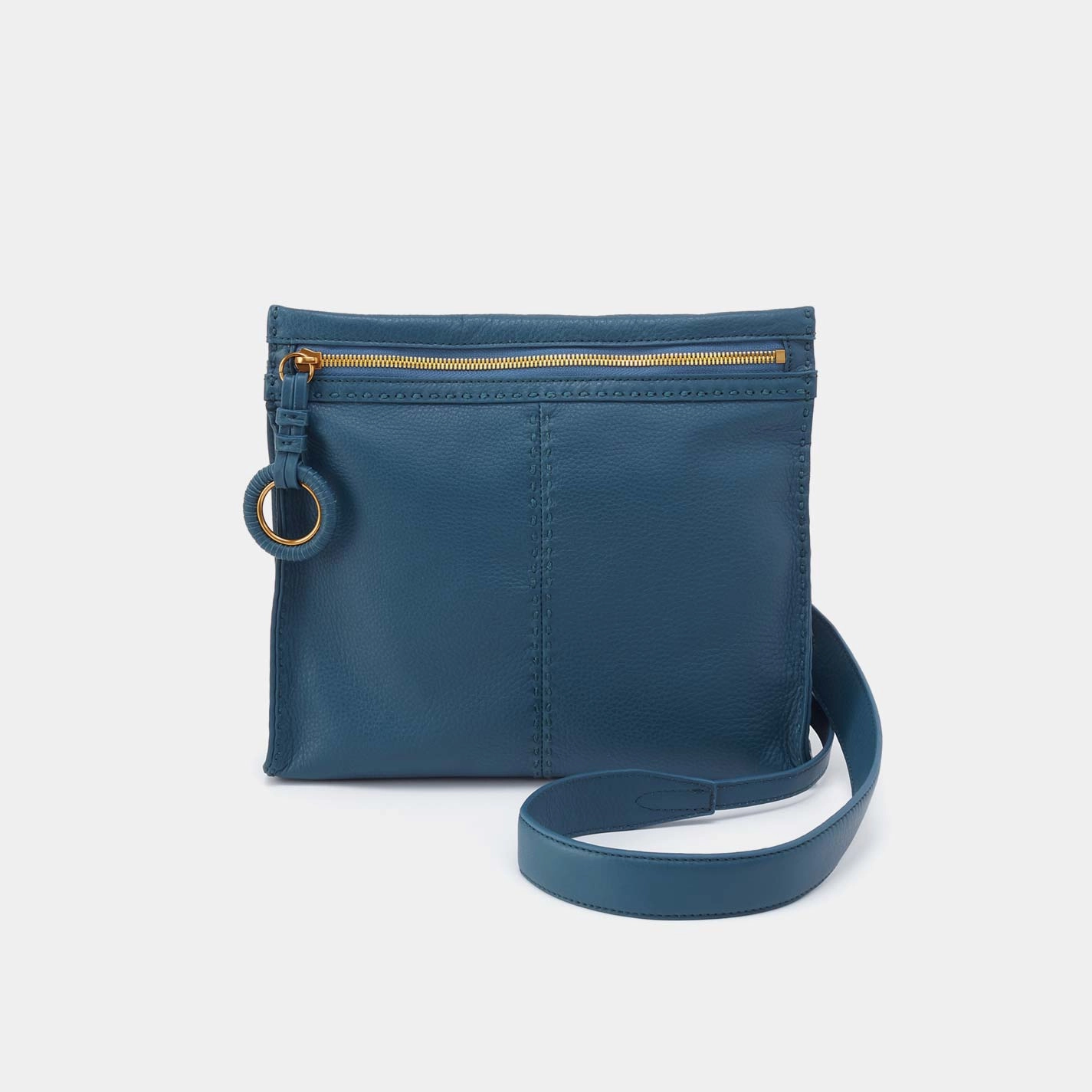 Trend Alert Austin Medium Crossbody in Pebbled Leather - Peacock Feather