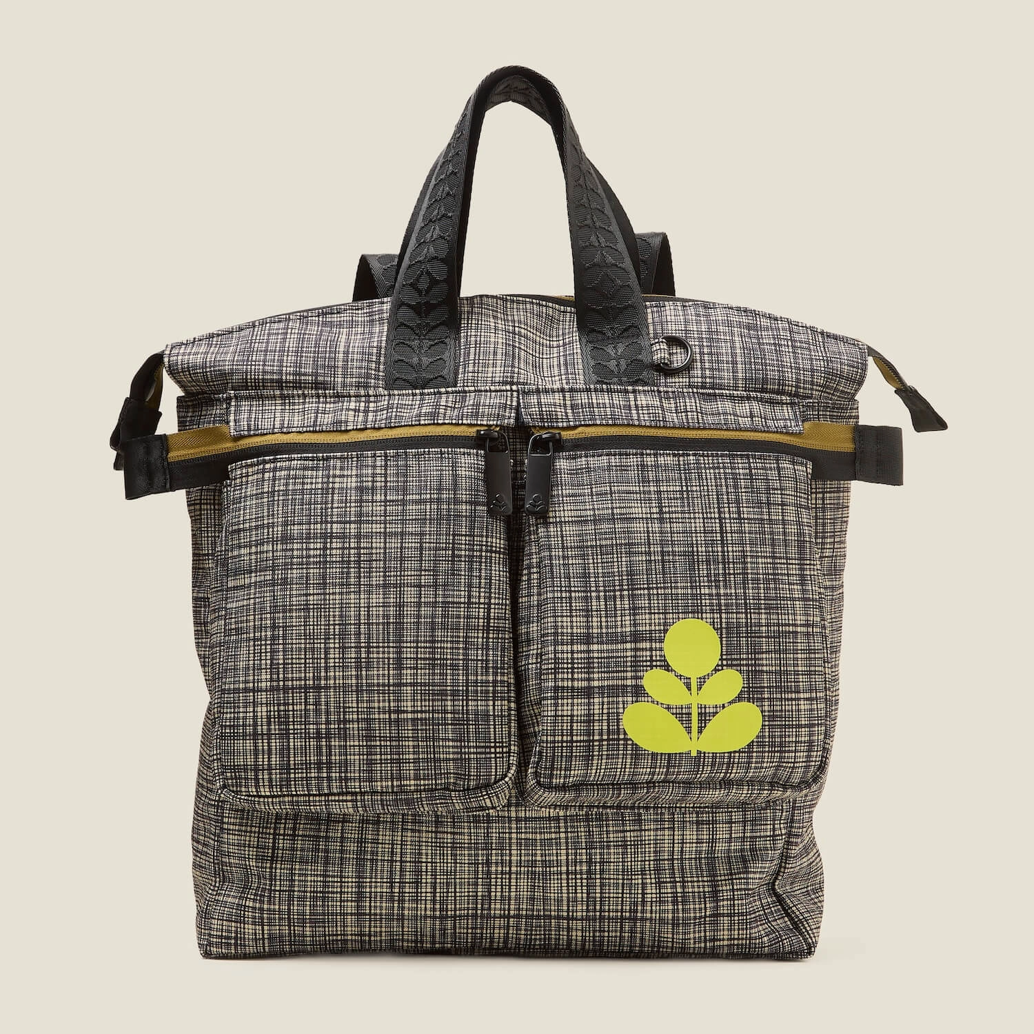 Axis Backpack - Scribble Print Black Minimalist Style Travel Comfort