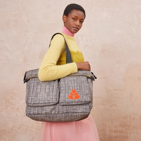 Axis Tote - Scribble Print Black Practical Storage Comfort Accessory