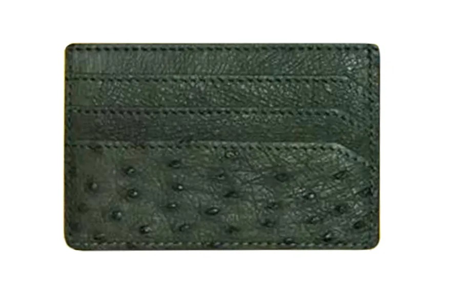Refined Functionality Hidden Pocket Ciara Card Holder Ostrich