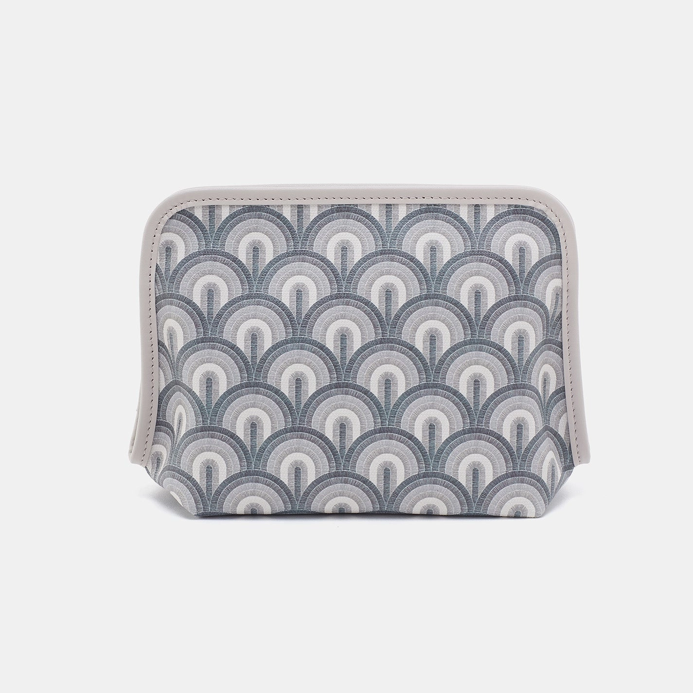 Beauty Cosmetic Pouch In Coated Canvas - Grey Dawn Everyday Organizer Lightweight Functionality