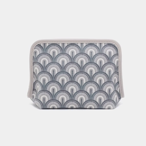Beauty Cosmetic Pouch In Coated Canvas - Grey Dawn Everyday Organizer Lightweight Functionality