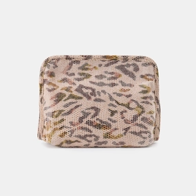 Beauty Cosmetic Pouch In Printed Leather - Summer Safari Daily Functionality Lightweight Everyday