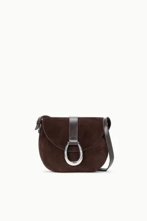Elegant Appeal Trendy Accent BELLA SADDLE BAG | ESPRESSO SUEDE