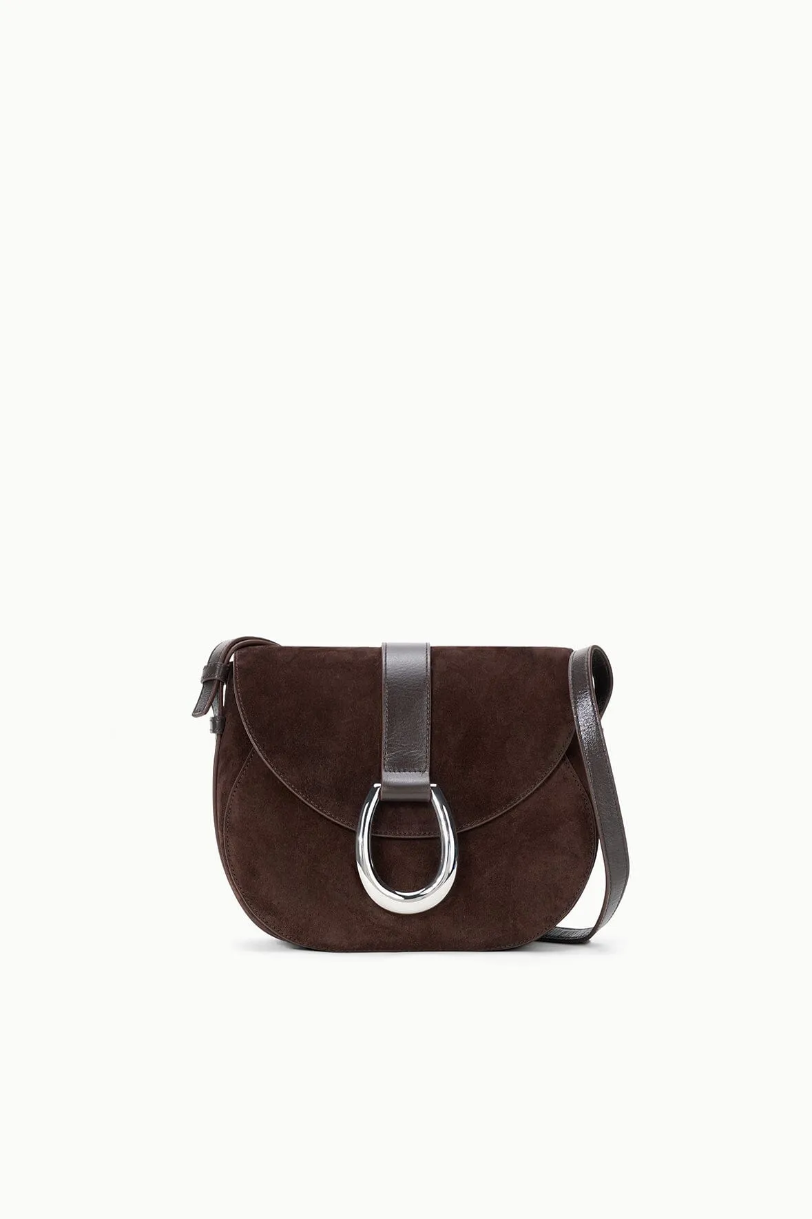 Elegant Appeal Trendy Accent BELLA SADDLE BAG | ESPRESSO SUEDE