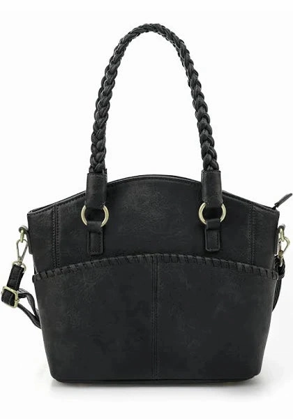 Bella Concealed Carry Tote with Braided Handle Simple Functionality
