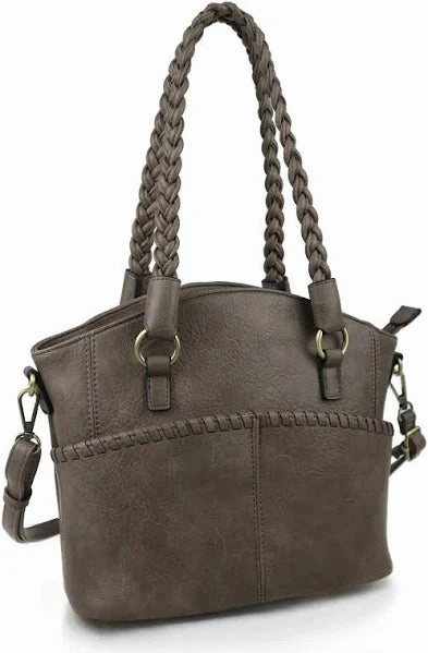 Stylish Function Portable Utility Bella Concealed Carry Tote with Braided Handle
