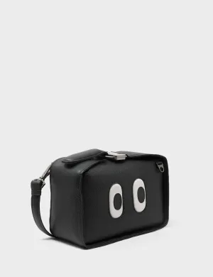 Benji Small Crossbody Black Leather Bag - Look Up ?? Luxury Stitch