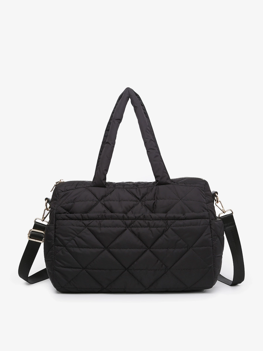 Fashion Refinement Billie Vegan Quilted Satchel