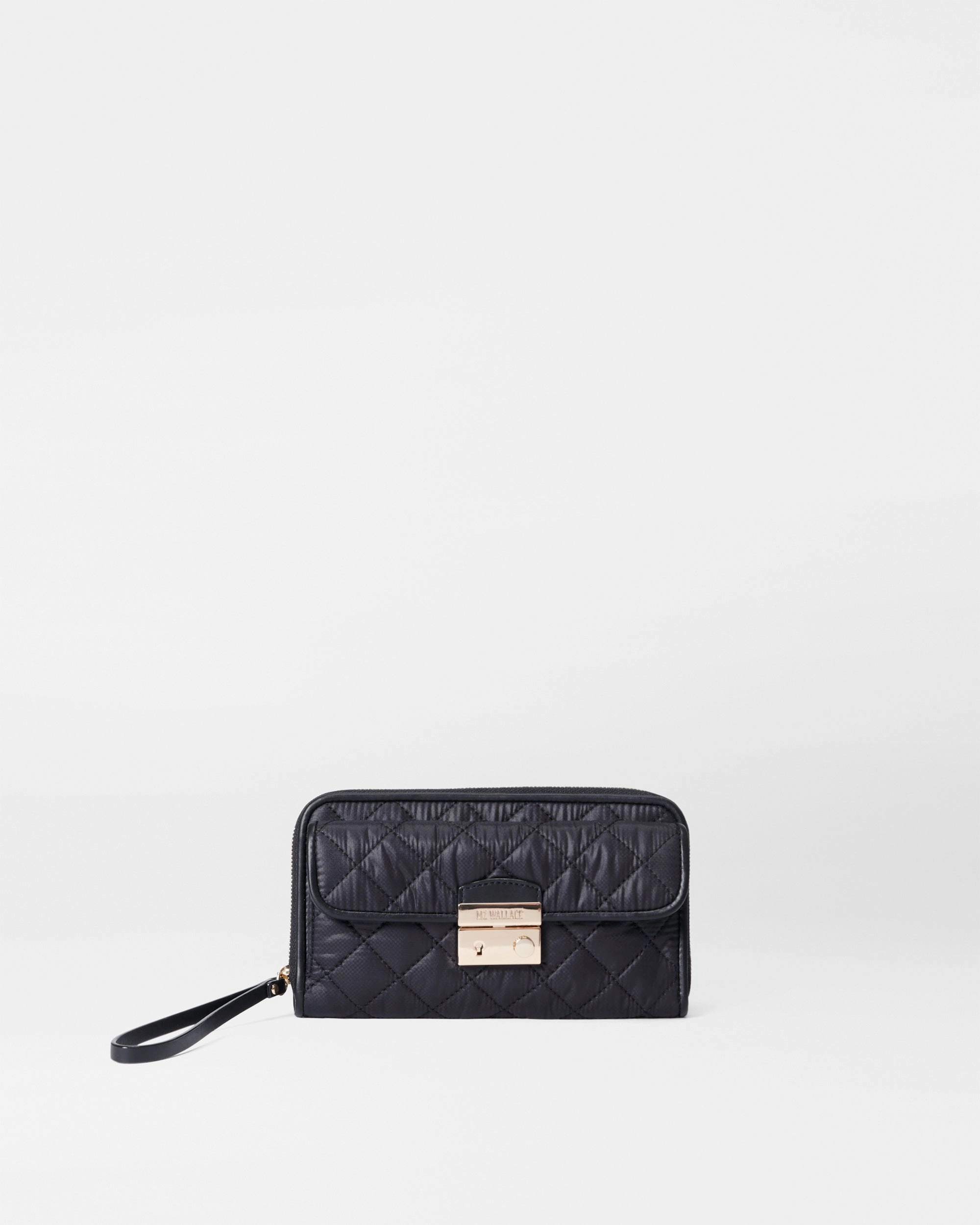 Black Crosby Lock Wristlet Glamorous Formal Clutch