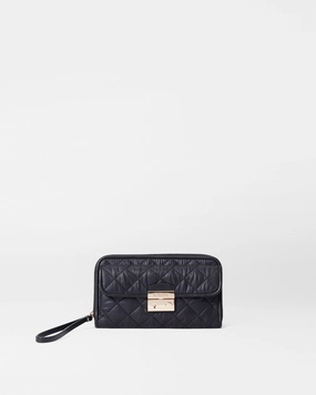 Black Crosby Lock Wristlet Glamorous Formal Clutch