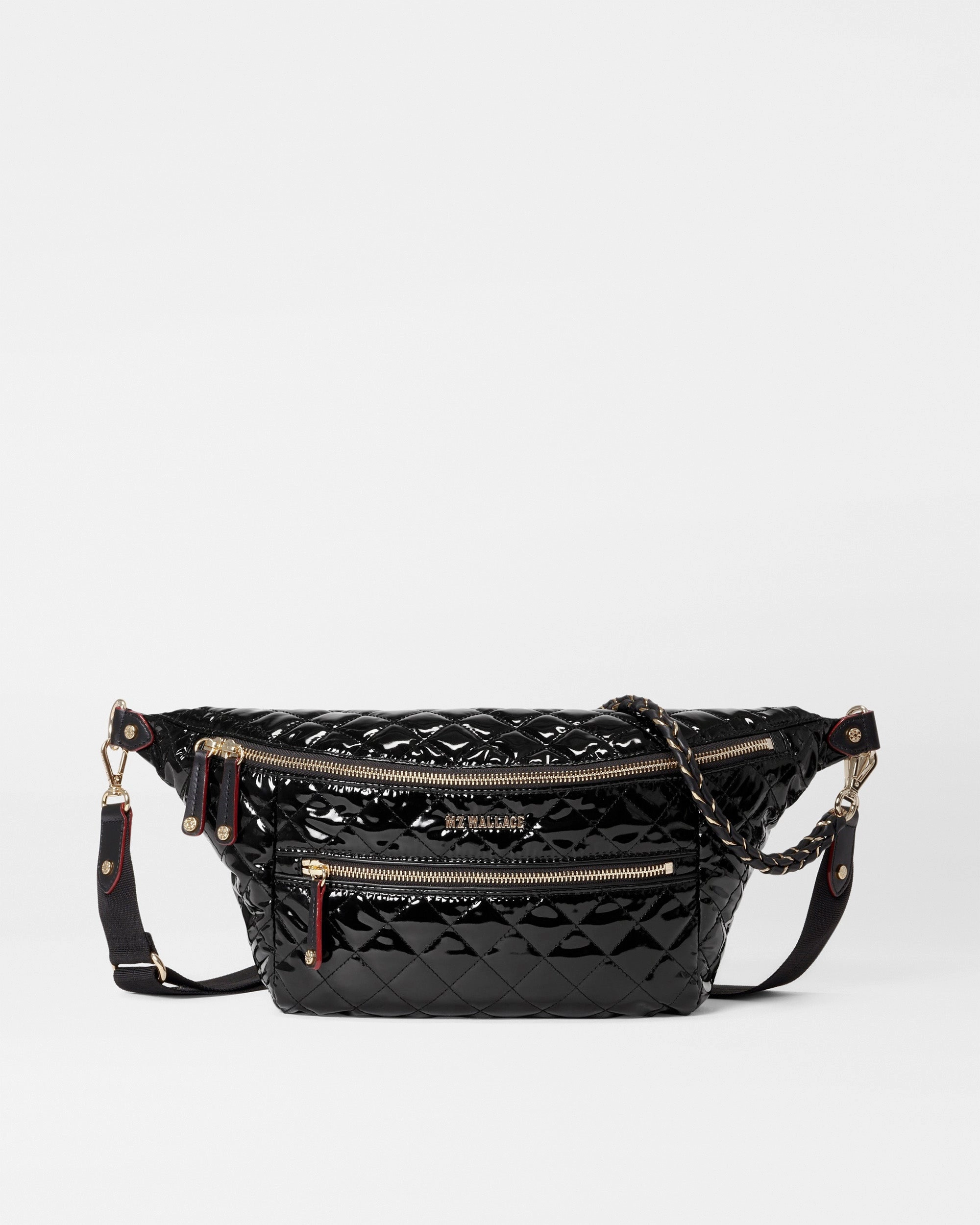 Urban Lifestyle Black Lacquer Crosby Crossbody Sling Bag