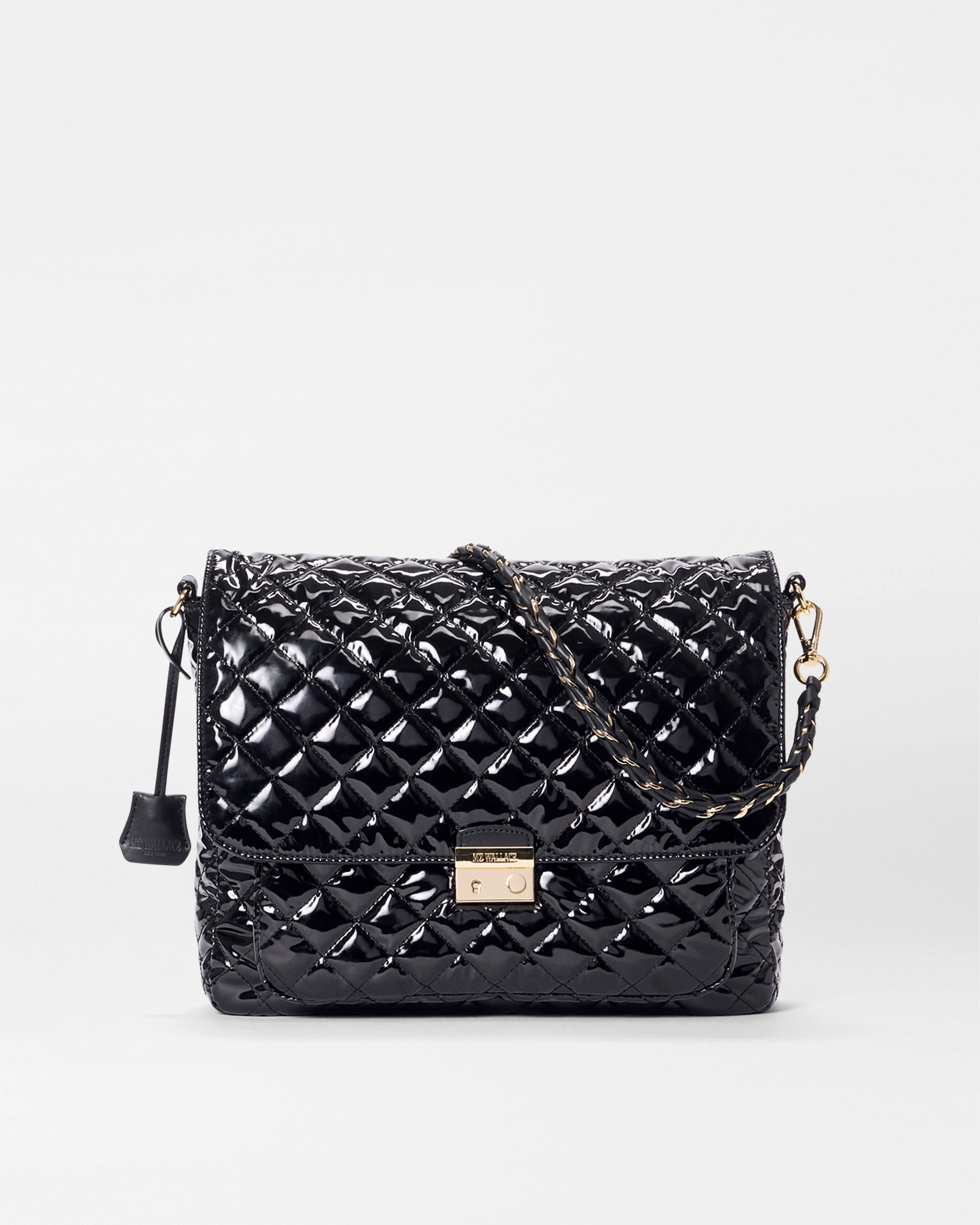 Classic and sophisticated style for any occasion Black Lacquer Large Crosby Lock Crossbody