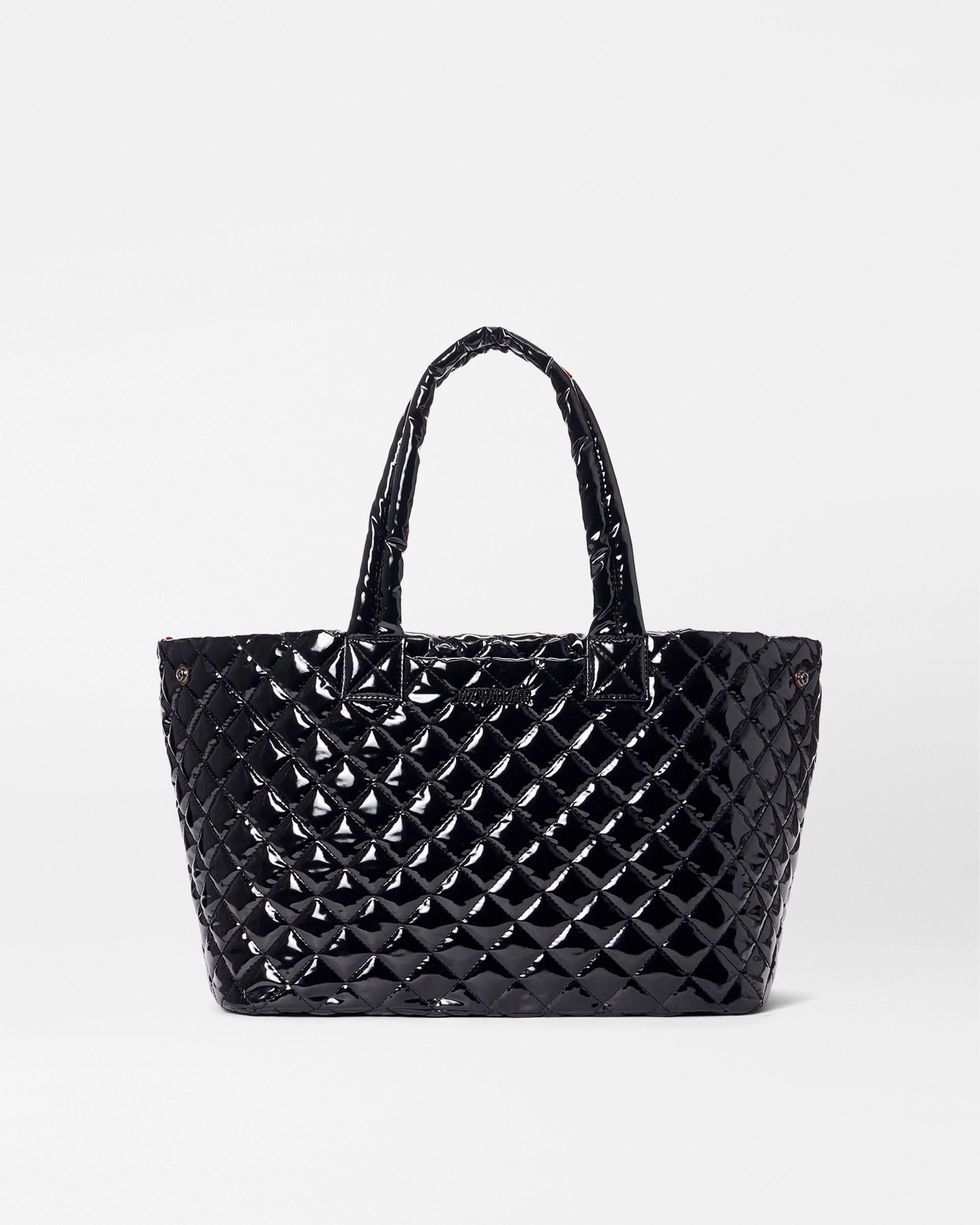 Black Lacquer Medium Metro City Tote Functional Carry