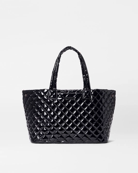 Black Lacquer Medium Metro City Tote Functional Carry
