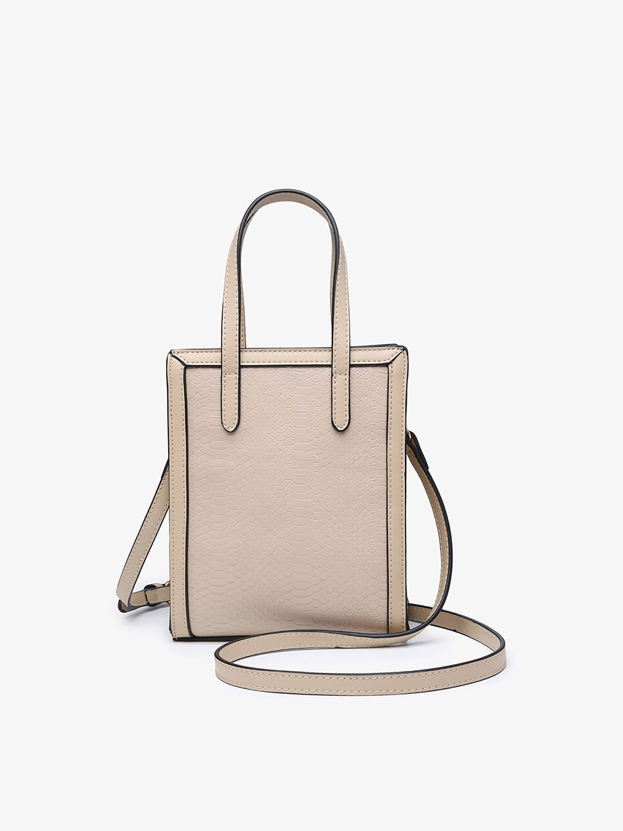 Emmie Vegan Snake Rectangular Satchel Color Pop