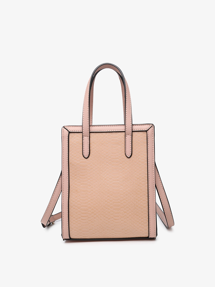 Emmie Vegan Snake Rectangular Satchel classic accessory Timeless Fashion