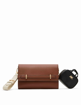 Artistic Shape Wallet on a Chain with Detachable Wristlet Strap & Pouch