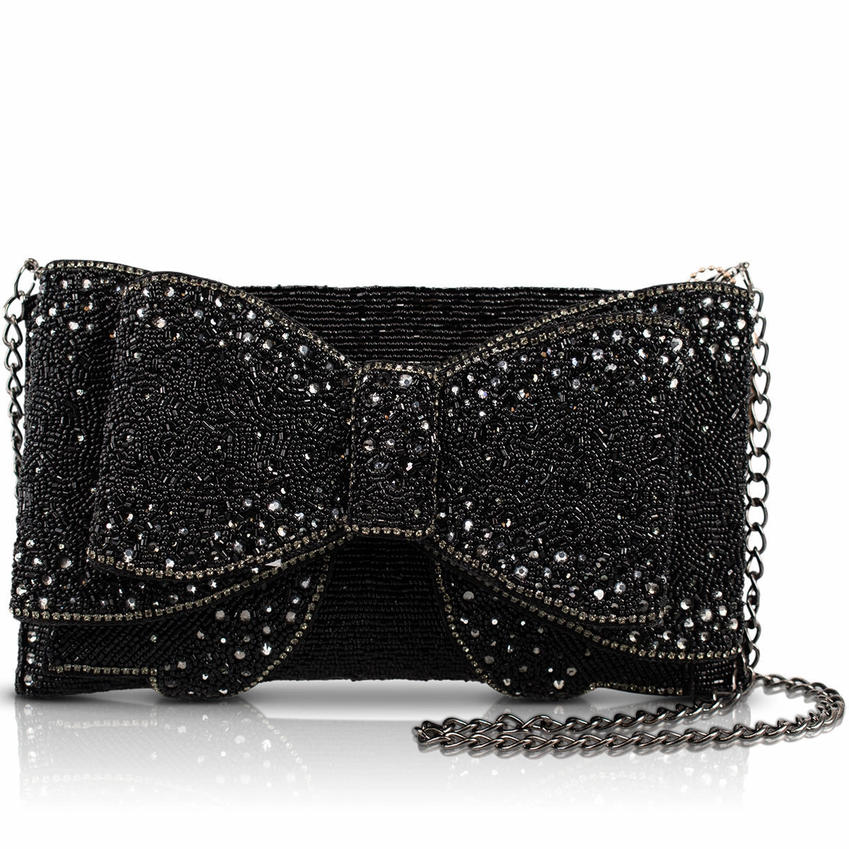 Bow Chic Crossbody/Clutch Handbag Statement Handbag Glittery Clutch
