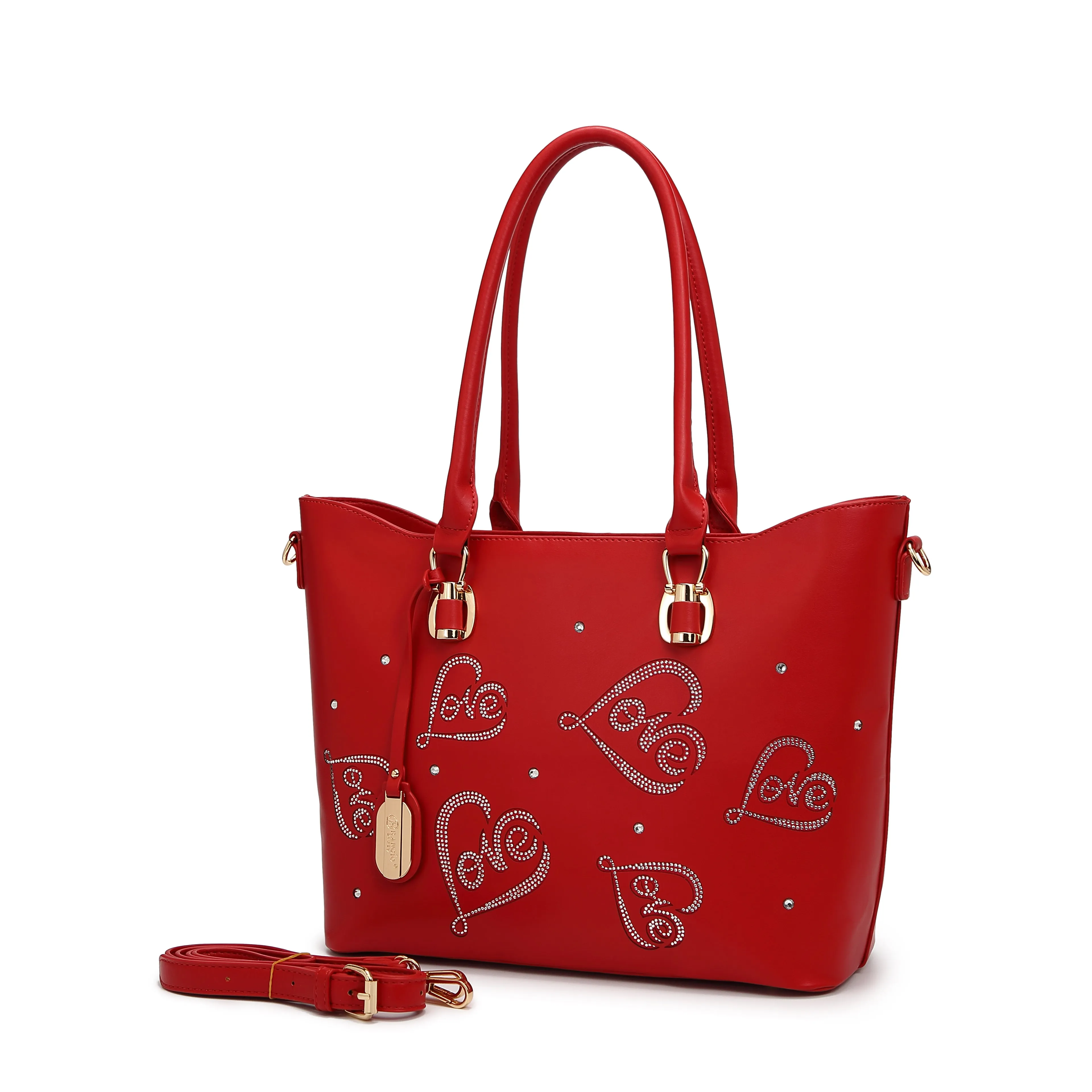 Bold Edge Innovative Vision Brangio Elegant Love-Embellished Tote Bag