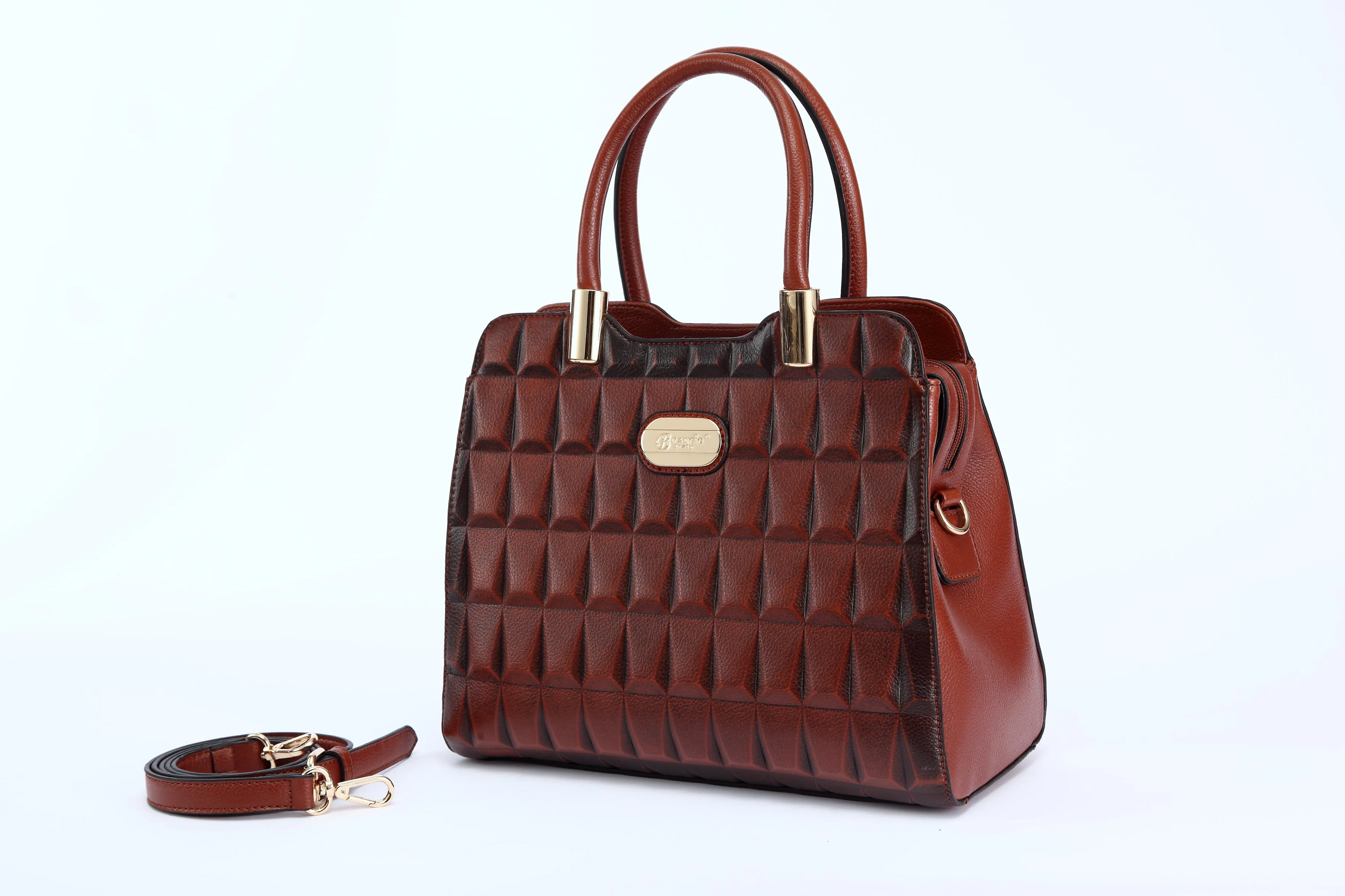 Brangio Italy Structured Faux Handbag Shoulder Carry