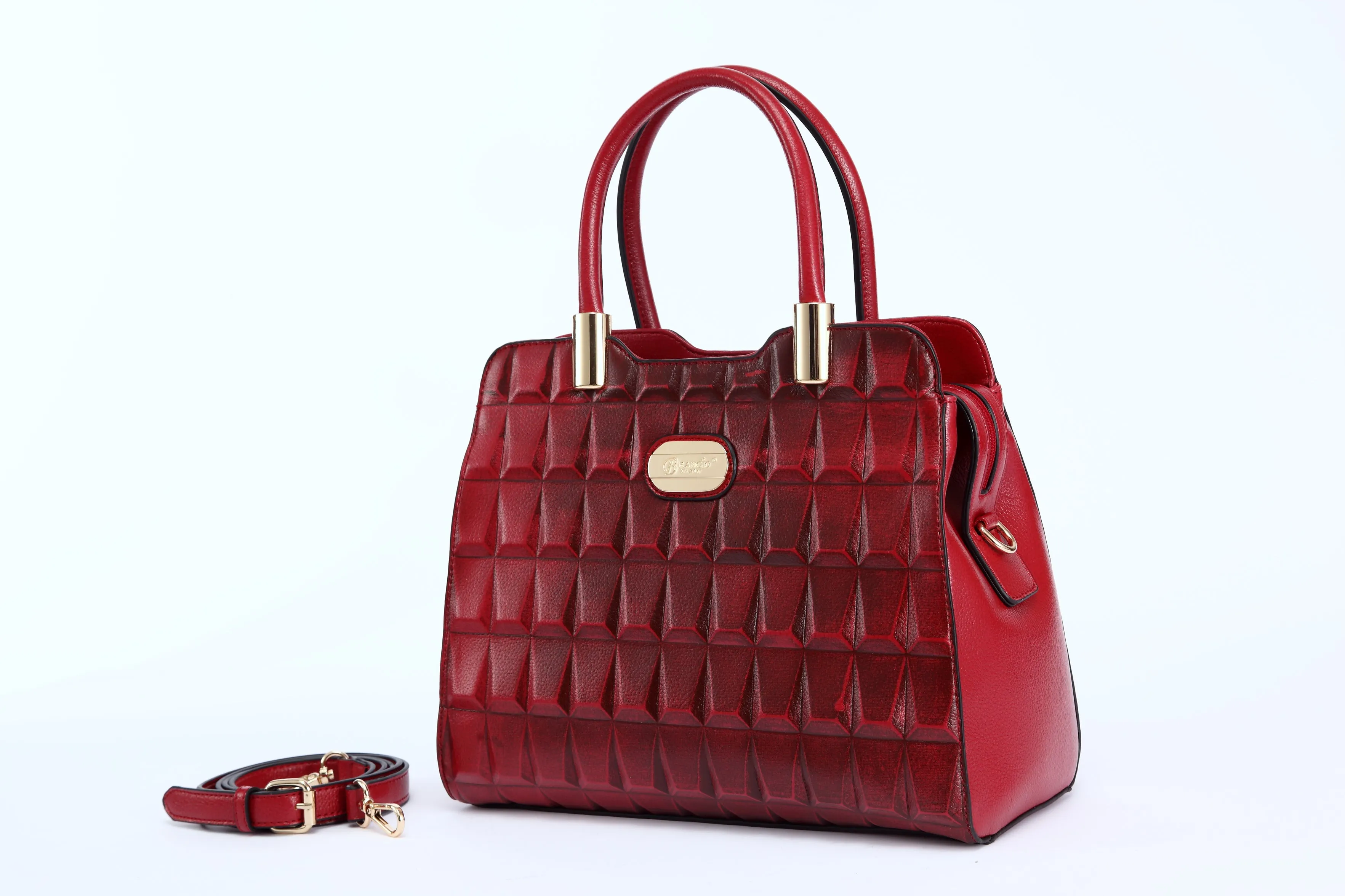 Balanced Geometry Urban Travel Brangio Italy Structured Faux Handbag