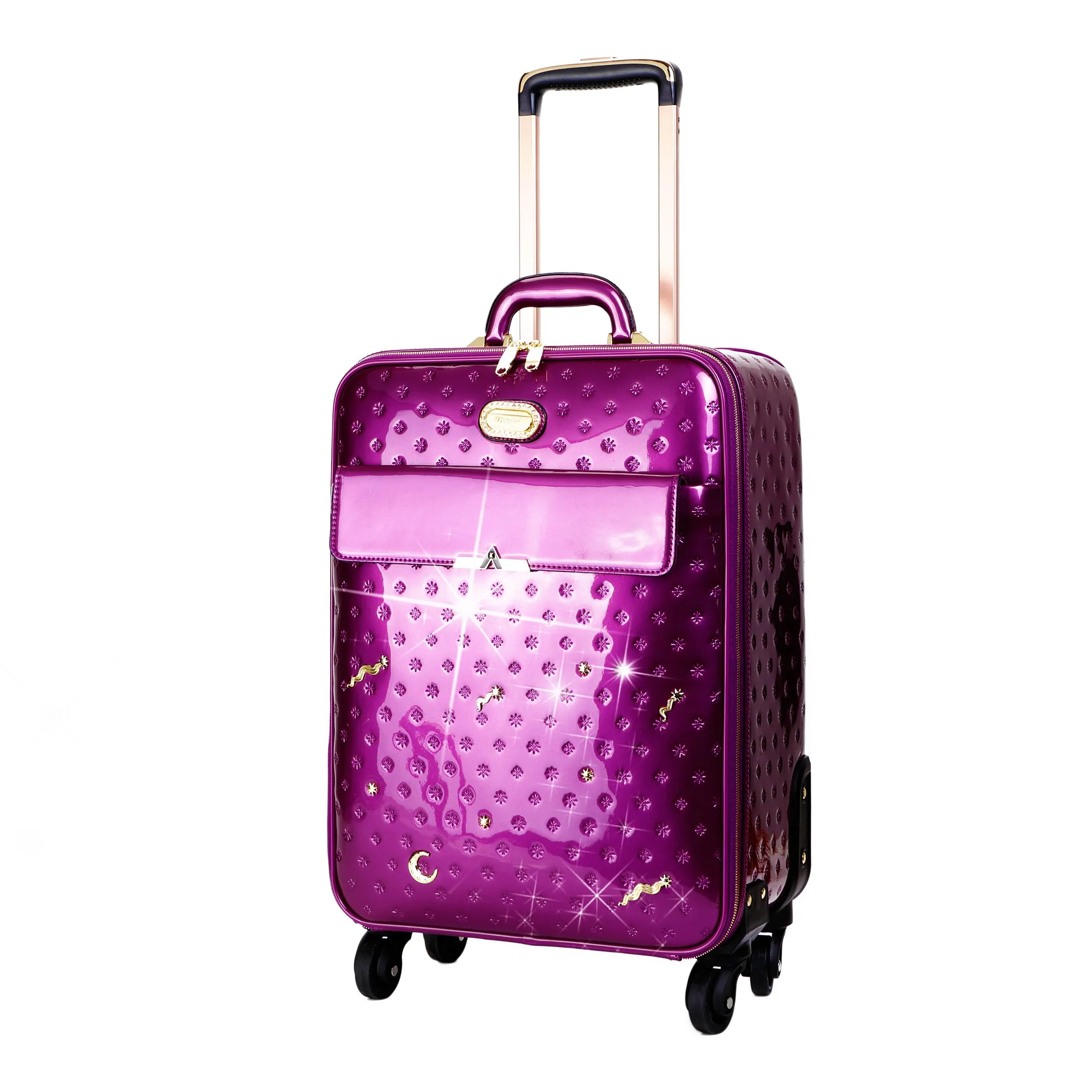 Brangio Stylish Embossed Trolley Bag Compact Form