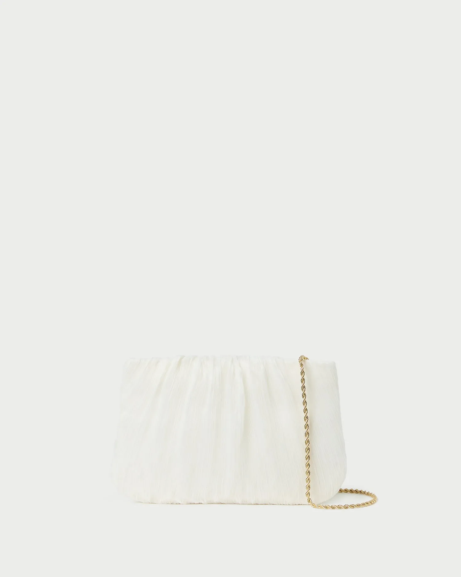 Brit Pearl Flat Pleated Clutch Subtle Detail