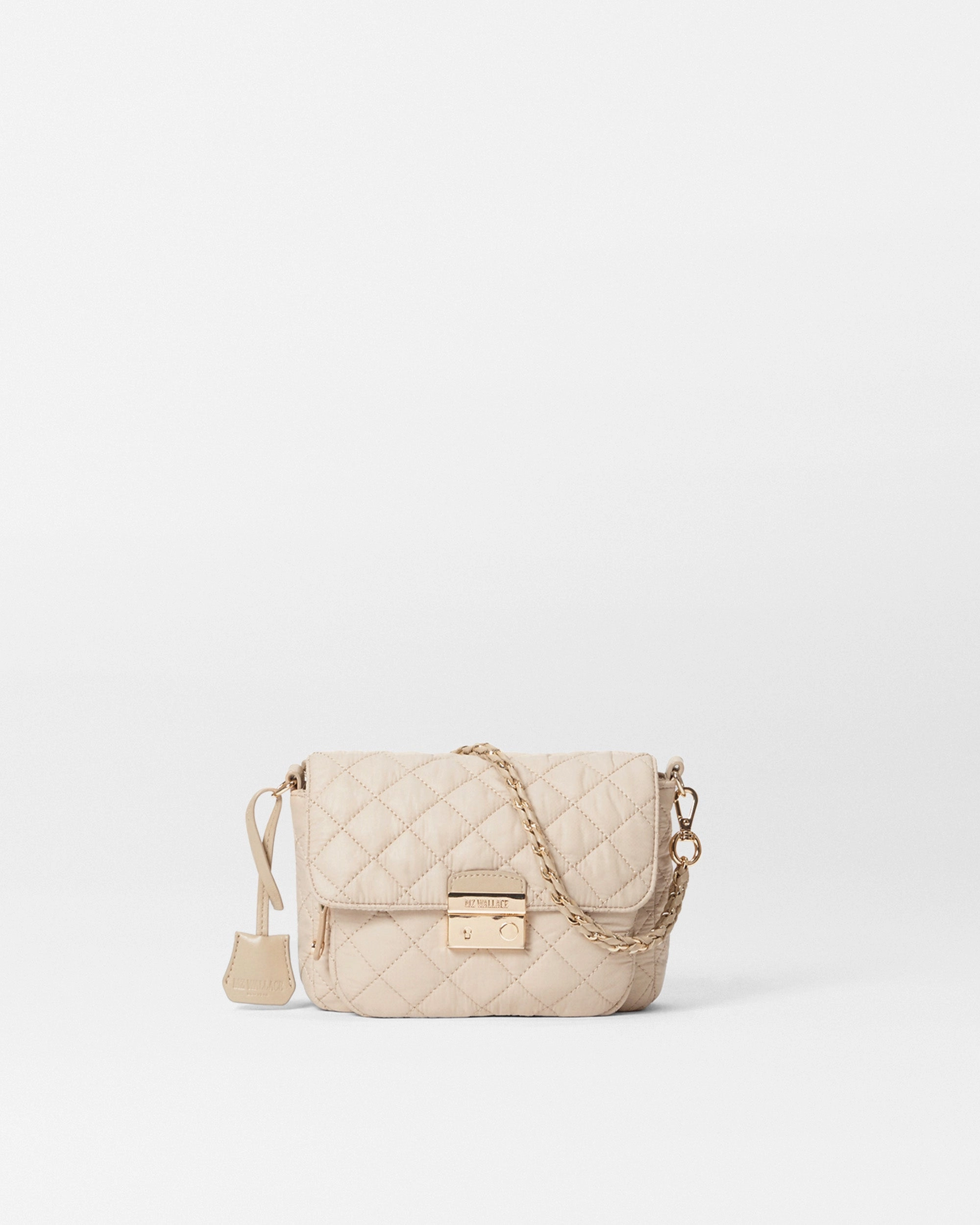 Elegant Look Light Appeal Buff Small Crosby Lock Crossbody