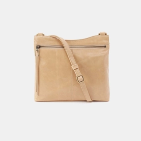Cambel Crossbody in Polished Leather - Desert Sand Travel Companion