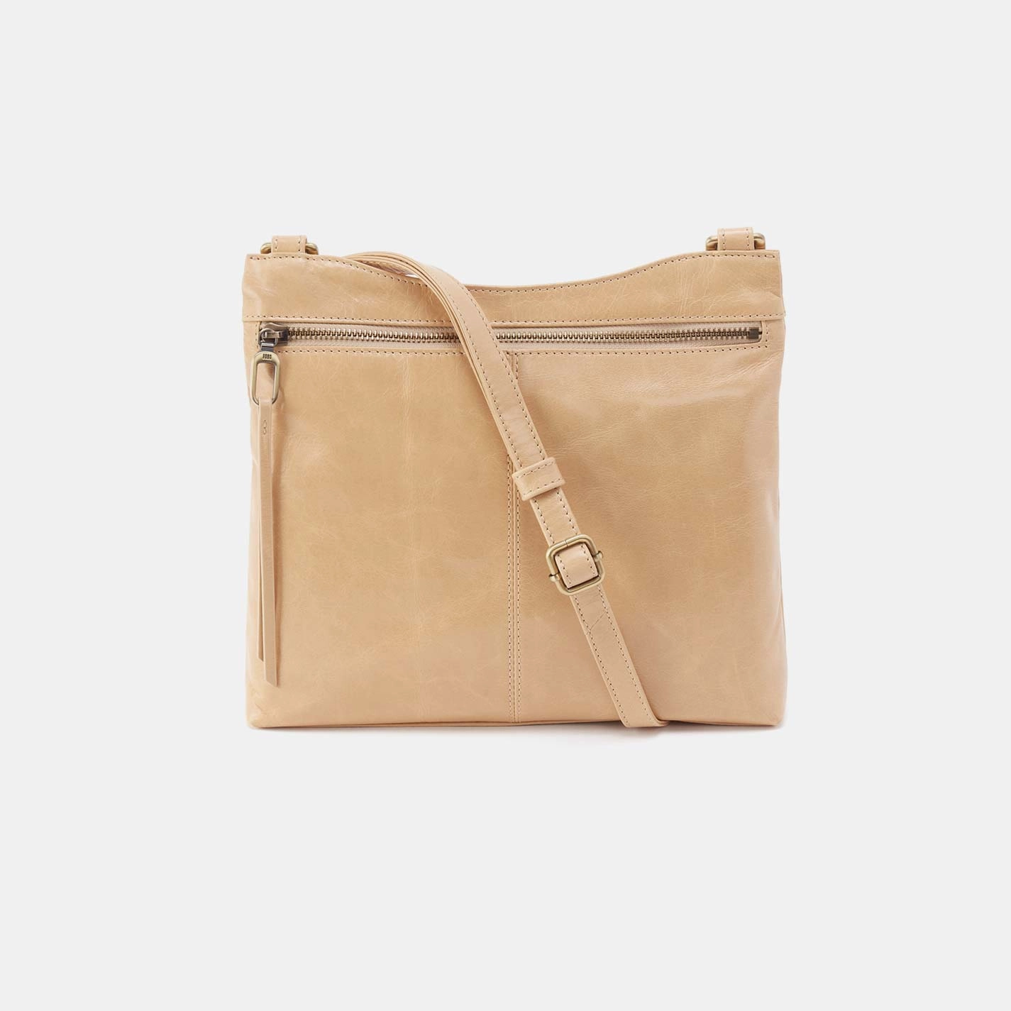 Cambel Crossbody in Polished Leather - Desert Sand Urban Function